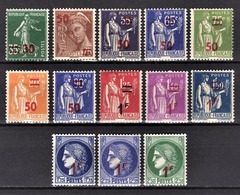 FRANCE 1941 - SERIE 13 TP NEUFS** Y.T. N° 476 A 488 - - Nuovi