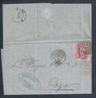 Carta Expedida De Lisboa Para Beja Em 1875 Selo De 25 Réis De D.Luíz. Letter Sent Lisbon To Beja Stamp 25 R. Barroso & C - Lettres & Documents