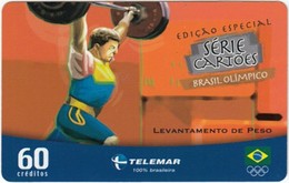 Brazil - BR-TLM-MG-2052, 19/34 - 0340, Event, Sports, Weightlifting, 60U, 33,135ex, 6/04, Used - Olympische Spelen