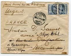 Env. De ALEXANDRIE Pour NICE De 1921  Paypal Not Accept - Briefe U. Dokumente