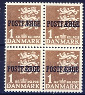 +Denmark 1950. POSTFÆRGE. Michel 34 I. Bloc Of 4. MNH(**) - Colis Postaux