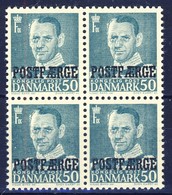 +Denmark 1955. POSTFÆRGE. Michel 38. Bloc Of 4. MNH(**) - Pacchi Postali