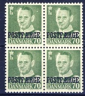 +Denmark 1955. POSTFÆRGE. Michel 39. Bloc Of 4. MNH(**) - Pacchi Postali