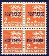 +Denmark 1972. POSTFÆRGE. Michel 45. Bloc Of 4. MNH(**) - Paquetes Postales