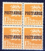 +Denmark 1965. POSTFÆRGE. Michel 40. Bloc Of 4. MNH(**) - Colis Postaux