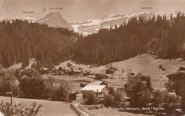 CPA   SUISSE---ORMONTS DESSUS, VERS L'EGLISE---1918 - Ormont-Dessus 