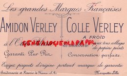 59- MARQUETTE LILLE- BUVARD AMIDON COLLE VERLEY- AMIDONNERIE RIZERIE DE FRANCE- OURS BLANC - Waschen & Putzen