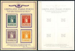 GROENLAND Reimpression 1985 - 10, 20, 70 Ore Et 1 Krone - Neuf ** (MNH) - Pacchi Postali