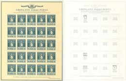 GROENLAND Reimpression 1985 - Bleu Vert 10 Ore (1937) - Neuf ** (MNH) En Feuille - Parcel Post