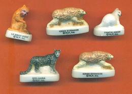 Lot De 5 Feves Porcelaine Animaux Protégés De La Serie NPL - Tiere