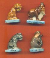 Lot De 4 Feves Porcelaine De La Serie Animaux Prehistoriques - Dieren