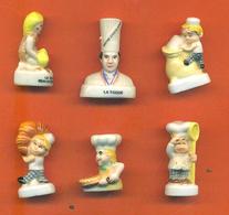 Lot De 6 Feves Porcelaine Sur La Cuisine - Cuisiniers - Galette - Characters