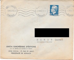 Lettre De Monaco Pour Le Maroc. N°347 Chez YT. (Voir Commentaires) - Lettres & Documents