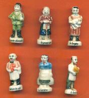 Lot De 6 Feves Porcelaine Sur Les Metiers Du Village - Personnages