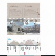 ARGENTINA 2007, TOURISM ROUTE 40 CATAMARCA TUCUMAN LANDSCAPES PAIR MNH - Unused Stamps
