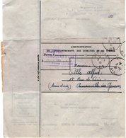 TB 2400 - 1946 - Lettre De L'Enregistrement Des Domaines & Du Timbre D'OYONNAX Pour Mr PILLE à ARNOUVILLE LES GONESSE - 1921-1960: Période Moderne