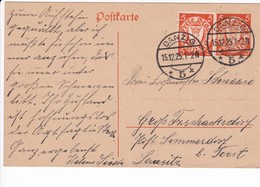 Ganzsache Danzig 15.12.1925 Nach Groß Tzschacksdorf - Postal  Stationery