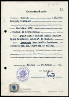 East Germany SBZ Soviet Occupation Zone WOLDEGK Mecklenburg Local Revenue 1 DM Gebührenmarke Fiscal Tax Document DDR GDR - Sin Clasificación