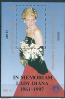2396 Hungary Memorial Sheet IN MEMORIAM Lady Diana 5th Anniversary Overprint MNH RARE - Foglietto Ricordo