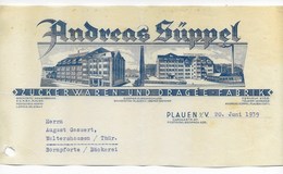 ALTER BRIEFKOPF - ANDREAS SÜPPEL - ZUCKERWAREN , PLAUEN 1939 - 1900 – 1949