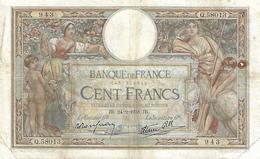 FRANCE 100 FRANCS 1938 P-86b VG/F SIGN. ROUSSEAU & FAVRE [FR038b] - 10 F 1916-1942 ''Minerve''