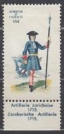 SCHWEIZ Soldatenmarke: Zürcherische Artillerie 1715 - Labels