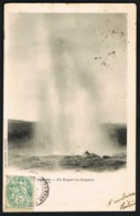 ISLANDE -Un Geyser En éruption  -CPA Voyagée  1906  -recto Verso - Paypal Sans Frais - Iceland