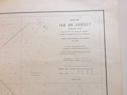 Carte HYDROGRAPHIQUE MARINE 1922  - MANCHE  - ILES DE JERSEY PARTIE EST  ET SES ENVIRONS - Nautical Charts