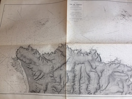 Carte HYDROGRAPHIQUE MARINE 1922  - MANCHE  - ILES DE JERSEY PARTIE NORD - Cartas Náuticas