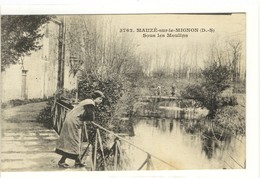 Carte Postale Ancienne Mauzé Sur Le Mignon - Sous Les Moulins - Mauze Sur Le Mignon