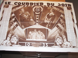 LE COURRIER DU SOIR - CALENDRIER 1935 - - Tamaño Grande : 1921-40