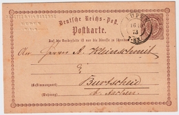 1873, " EUPEN " Tres Claire, Entier 1/2 Gr.  , #a1314 - OC55/105 Eupen & Malmédy