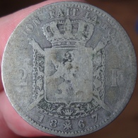 Monnaie 2 Francs Léopold II 1867 - 2 Francs