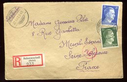 Allemagne - Enveloppe En Recommandé De Hohenwestedt Pour La France En 1943 - N82 - Covers & Documents