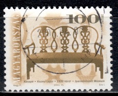 H+ Ungarn 2001 Mi 4665 II Buchenholz-Kanapee - Used Stamps