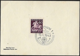 1943 - ​BOHEMIA & MORAVIA - FDC + Michel 113 [Tag Der Briefmarke - Reitender Postbote (18. Jh.)] + BRÜNN - FDC