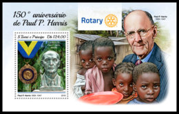 SAO TOME 2018 **MNH Paul P. Harris Rotary Club S/S - IMPERFORATED - DH1845 - Rotary, Club Leones
