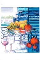 Illustrateurs - IIlustrateur P. Niau - Enghien Les Bains - Gastronomie - Corbeille De Fruits - Autographe - Signature - Autres & Non Classés
