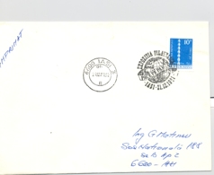 PEACE ON EARTH PHILATELIC EXHIBITION SPECIAL POSTMARK, ENDLESS COLUMN STAMP ON COVER, 1981, ROMANIA - Briefe U. Dokumente