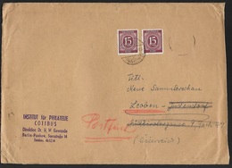 1946 - ​DEUTSCHLAND - Cover + Michel 921 [1. Kontrollratsausgabe] + BERLIN-PANKOW & LEOBEN-SEEGRABEN - Covers & Documents