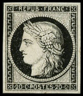 * N°3a 20c Noir S/jaune, Signé JF Brun - TB - 1849-1850 Ceres