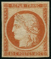 * N°5 40c Orange, Quasi SC Signé Calves Et Roumet - TB - 1849-1850 Ceres