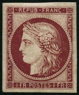 ** N°6F 1F Carmin, Réimp Pièce De Luxe - TB - 1849-1850 Cérès
