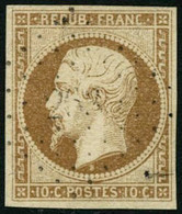 Oblit. N°9 10c Bistre - TB - 1852 Louis-Napoleon