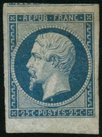 * N°10 25c Bleu, Pièce De Luxe Quasi SC, Signé Calves - TB - 1852 Louis-Napoléon