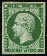 * N°12 5c Vert, Signé Calves - TB - 1853-1860 Napoleon III