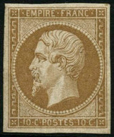 ** N°13A 10c Bistre, Type I - TB - 1853-1860 Napoleon III