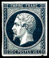 ** N°14Af 20c Bleu Laiteux - TB - 1853-1860 Napoleone III