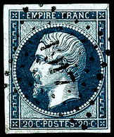 Oblit. N°14Ba 20c Bleu/vert, Type II - TB - 1853-1860 Napoléon III.