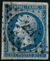 Oblit. N°14Bb 20c Bleu S/lilas, Type II - TB - 1853-1860 Napoleone III